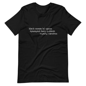Black Woman Defined Short-Sleeve Unisex T-Shirt